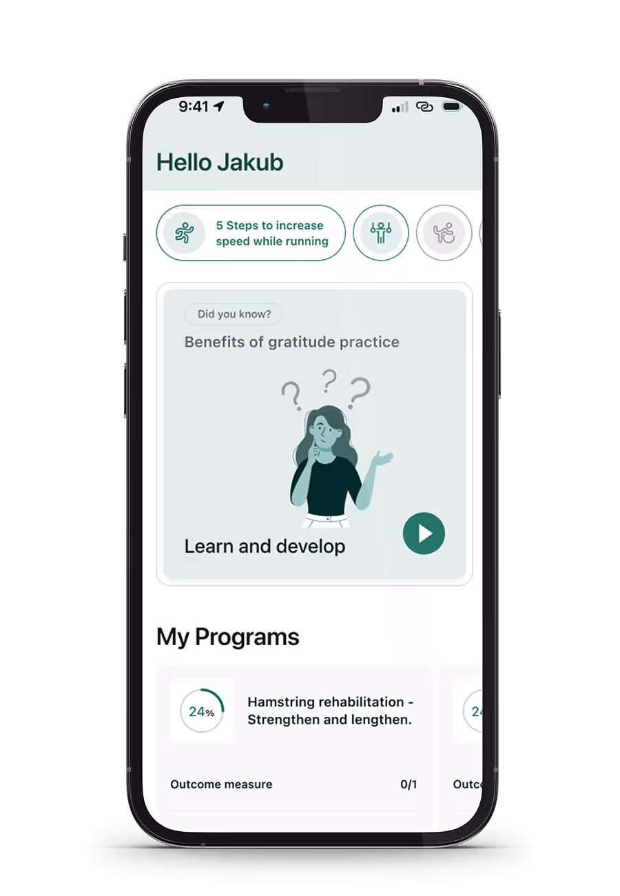 Physitrack recovery app